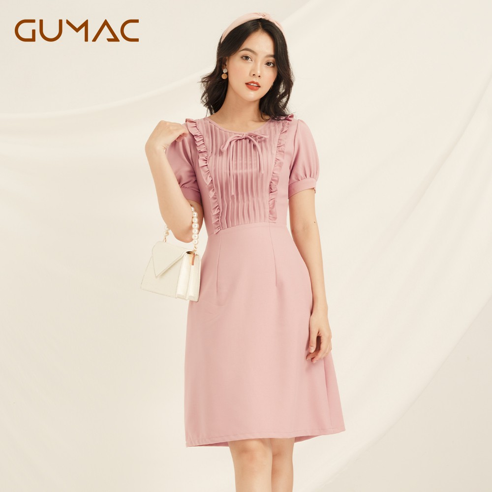 Đầm xếp nếp ngực DA876 GUMAC