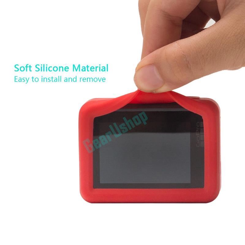Ốp Điện Thoại Silicon Mềm Màu Đen Có Nắp Lens + Phim Bảo Vệ Màn Hình Thú Cưng Cho GoPro Hero 7 6 5
