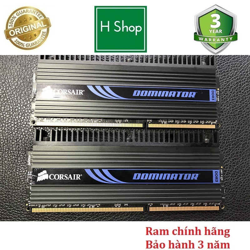 [Mã ELMS05 giảm 5% đơn 300k]Ram CORSAIR DOMINATOR 8GB DDR3 BUS 1333 hoặc overclock 1600, chính hãng, bảo hành 3 năm | WebRaoVat - webraovat.net.vn