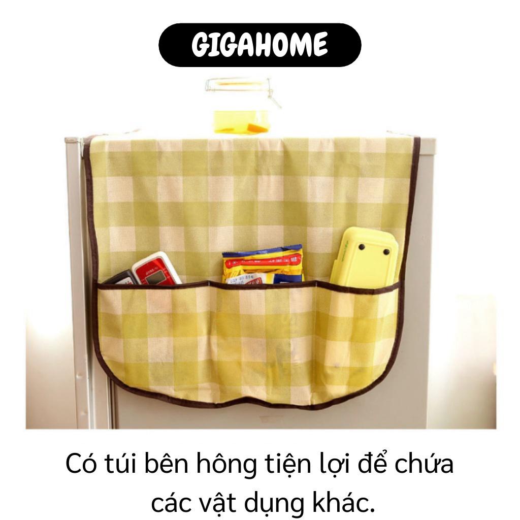 Tấm phủ tủ lạnh thông minh GIGAHOME Tấm che tủ đựng đồ đa năng có ngăn bỏ đồ 125x44cm 2839