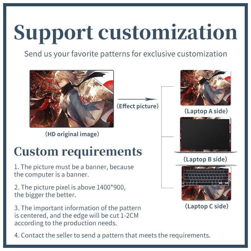 Nhãn dán máy tính xách tay dành cho Acer/ Asus/ Lenovo/ Del/macbook/ Huawei