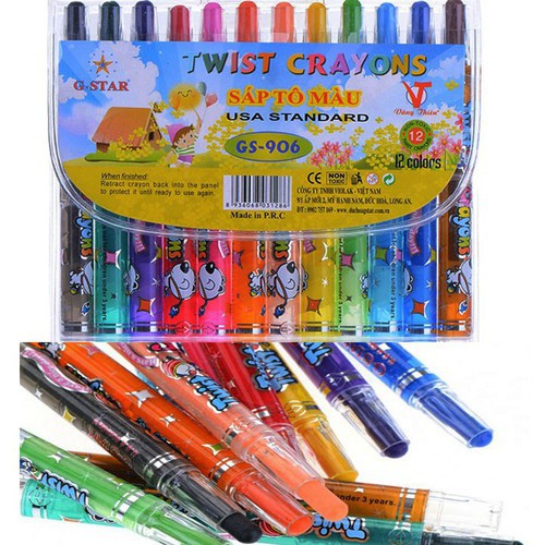 Sáp Tô Màu GS-907 12 màu BM00002