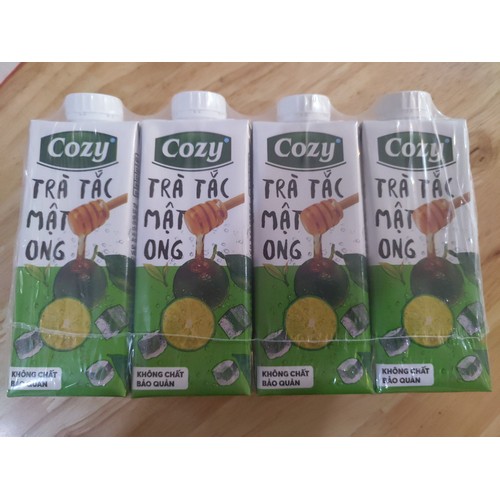 Trà hoa quả Cozy và Trà sữa Cozy - Lốc 4 hộp trà cozy 225ml