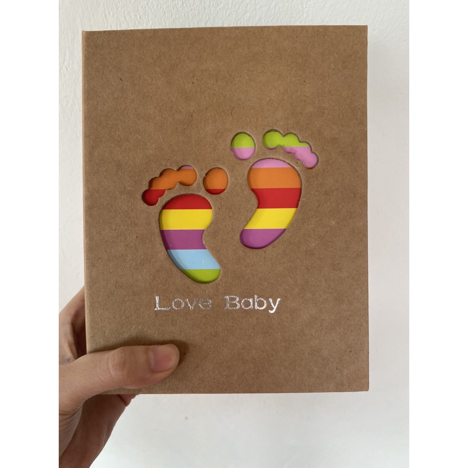 Album LOVE BABY đựng 200 ảnh 6x9 hoặc 7x10 bìa kraff siêu xinh