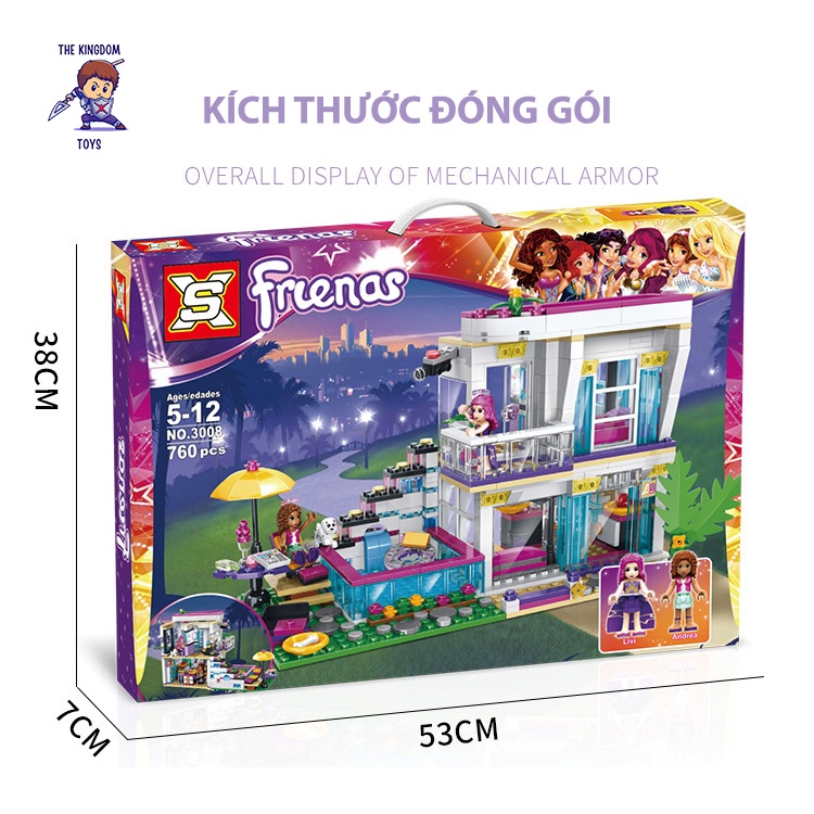 Đồ Chơi Lắp Ráp Mô Hình Ngôi Nhà Biệt Thự Ngôi Sao Livi Và Andrea Đồ Chơi Bé Gái 3008