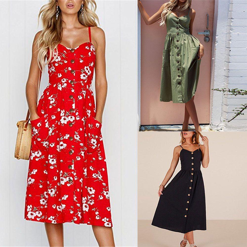 Đầm Hai Dây Thời Trang Mùa Hè Cho Nữ