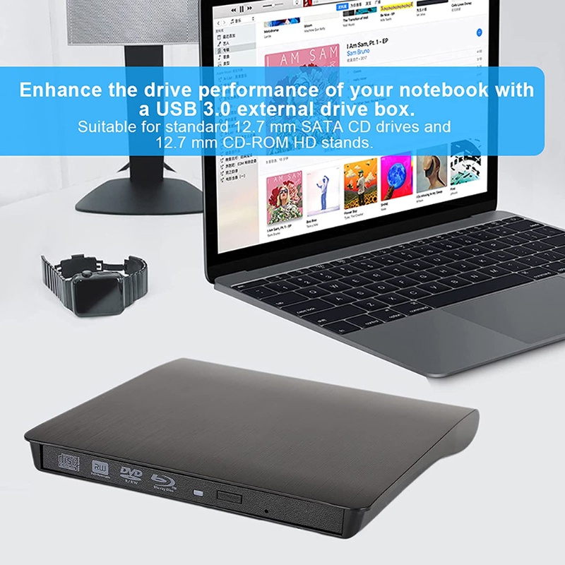 Vỏ Ổ Đĩa Dvd Cd / Dvd-Rw Usb 3.0 Di Động Cho Laptop / Máy Tính / Laptop / Windows