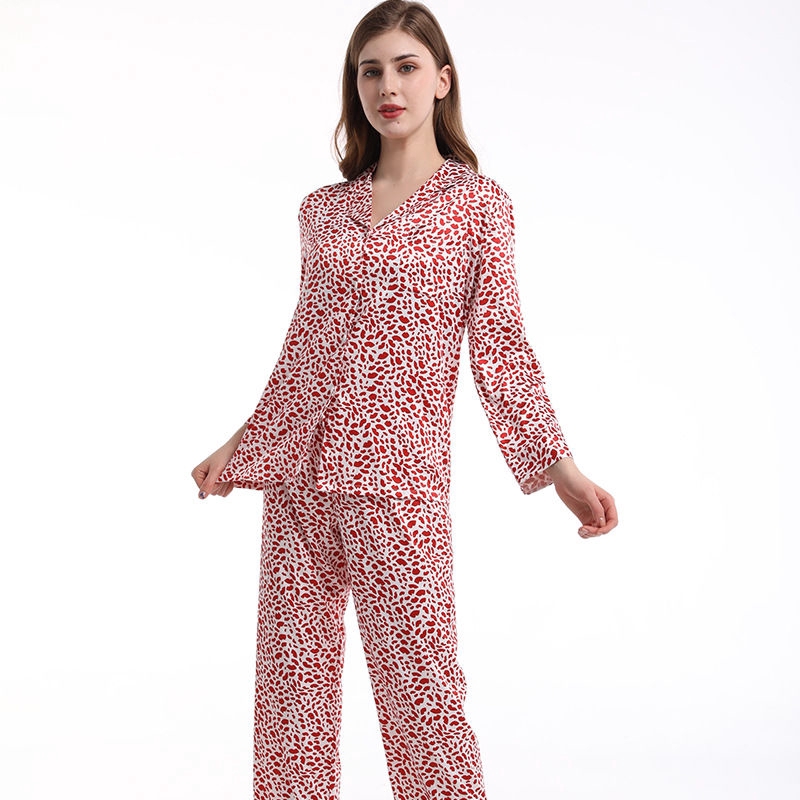 Set Đồ Ngủ Dài Họa Tiết Da Báo Quyến Rũ Cho Nữ