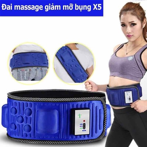 (LOẠI SẠC PIN) Đai mát xa giảm mỡ bụng X5 cao cấp