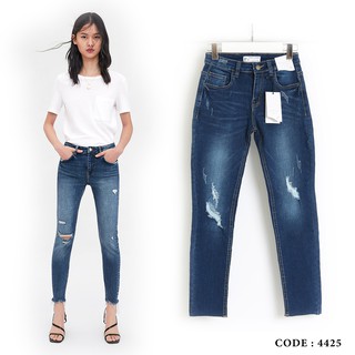 (LOẠI 1) Quần jeans skinny rách lai cắt Z.R