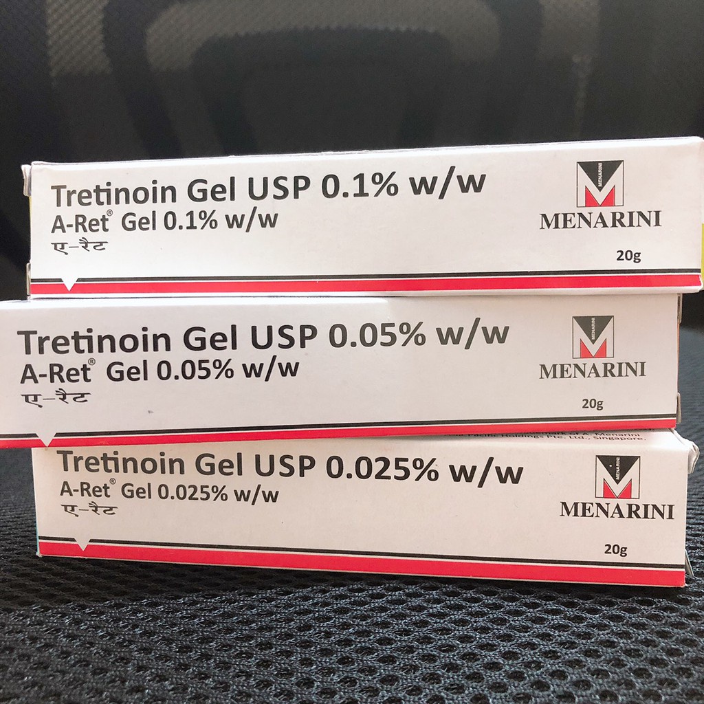 Tretinoin Aret 0.1%, 0.05%, 0.025%, Gel hỗ trợ giảm mụn, chống lão hóa