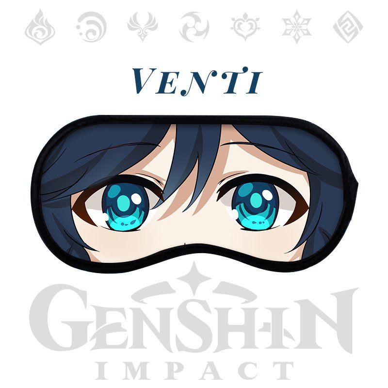 (25) Bịt mắt in hình GENSHIN IMPACT miếng bịt mắt ngủ anime chibi game xinh xắn độc đáo