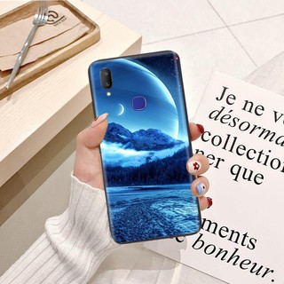 Ốp lưng ViVo U10 Viền dẻo TPU hình Trăng Xanh
