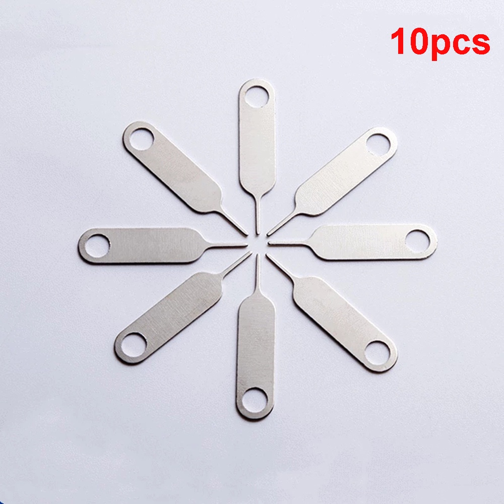 Set 10 Dụng Cụ Tháo Thẻ Sim Điện Thoại Bằng Thép Không Gỉ Tiện Dụng