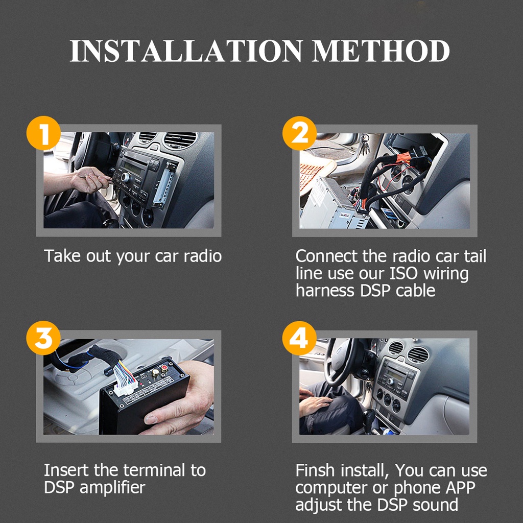 Bộ Khuếch Đại Âm Thanh Hợp Kim Nhôm 9900w 12v 4 Kênh Chuyên Dụng Cho Xe Hơi