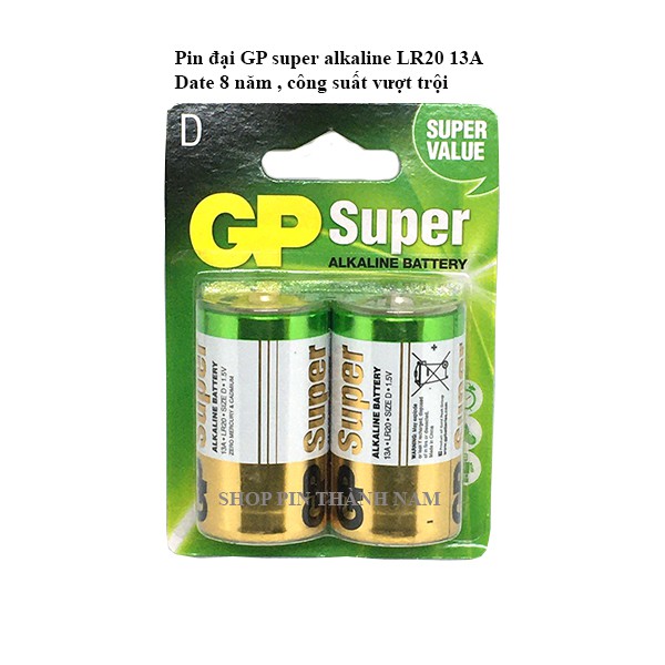 [Mã LIFE2410K giảm 10K đơn 20K] Pin Đại GP super alkaline vỉ 2 viên