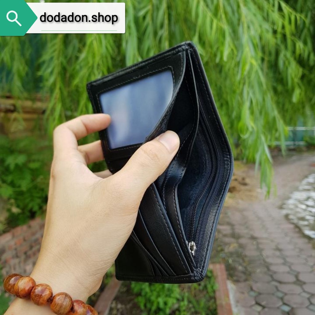 [Ví Da Bò 100%] Ví Da Nam Da Bò Thật Cao Cấp Da Xịn Loại 1 Mã VD60 (BH Da 12 Tháng)