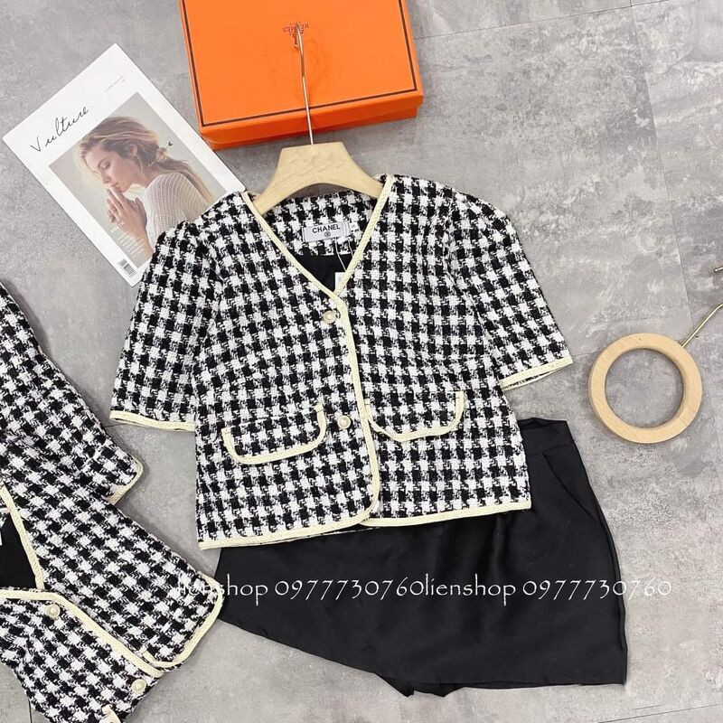 Áo dạ kẻ cổ v nắp túi ( Hàng Đẹp ) | BigBuy360 - bigbuy360.vn