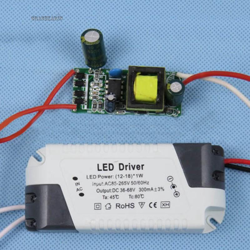 AC-DC Transformator LED Light Driver Netzteil Trafo 1-3W 4-7W 8-12W etc. 300mA