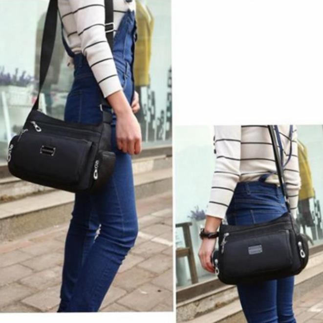 Túi xách đeo chéo nữ đẹp, chất liệu vải dù chống thấm nước cao cấp, có nhiều ngăn tiện lợi - TX088