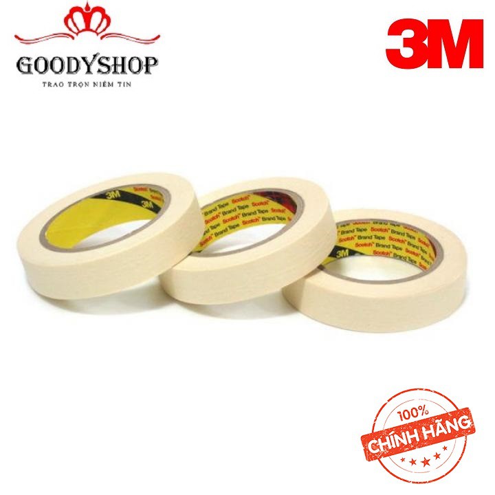 Hình ảnh Băng keo - băng dính giấy đa năng 3M Masking Tape 2600 Trắng  (20mmx30m) #4
