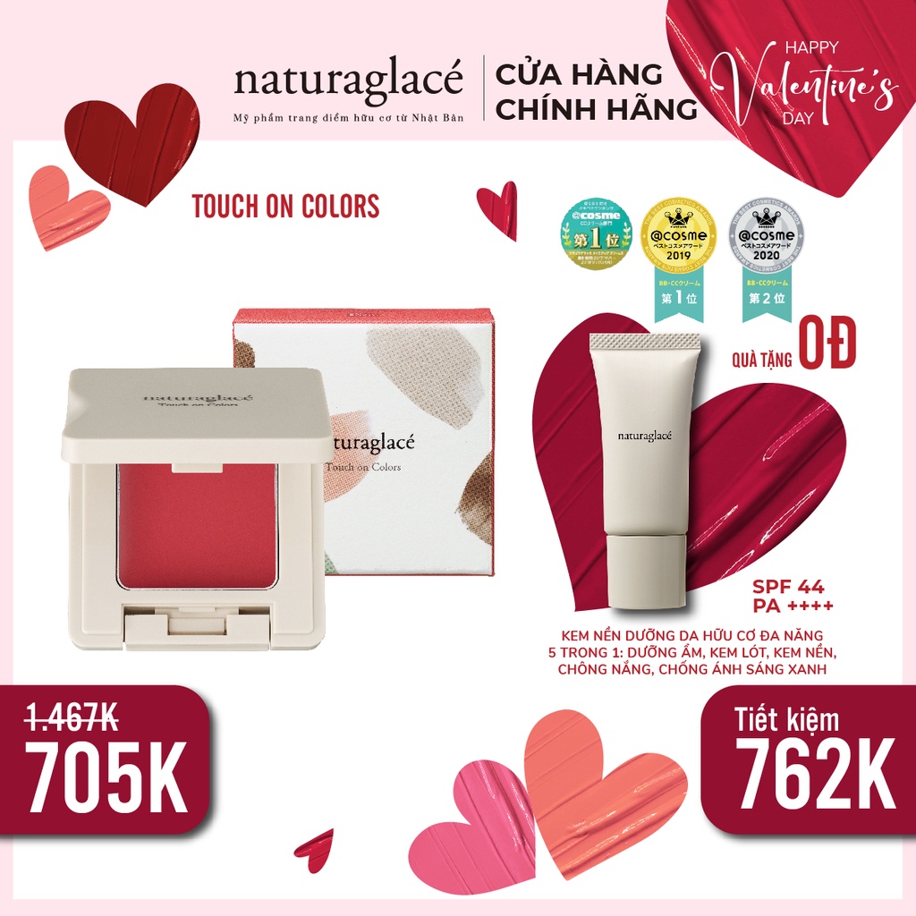 Kem trang điểm đa năng 3in1 naturaglacé Touch On Colors (02C - Orange), 3g