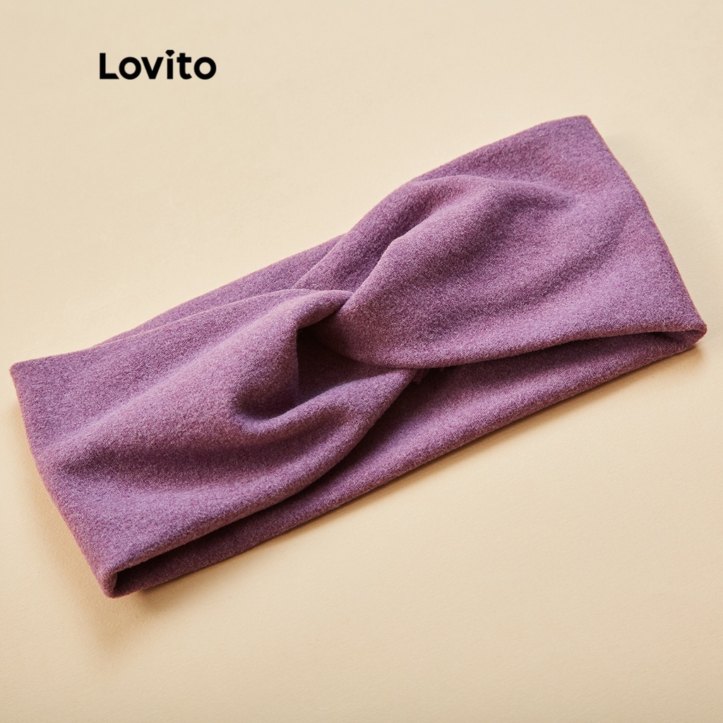 Lovito Băng đô xoắn rộng thông thường L17M375