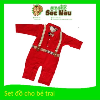 Bộ Body công tử liền quần cho bé trai đủ size không kèm giày[ảnh thật]