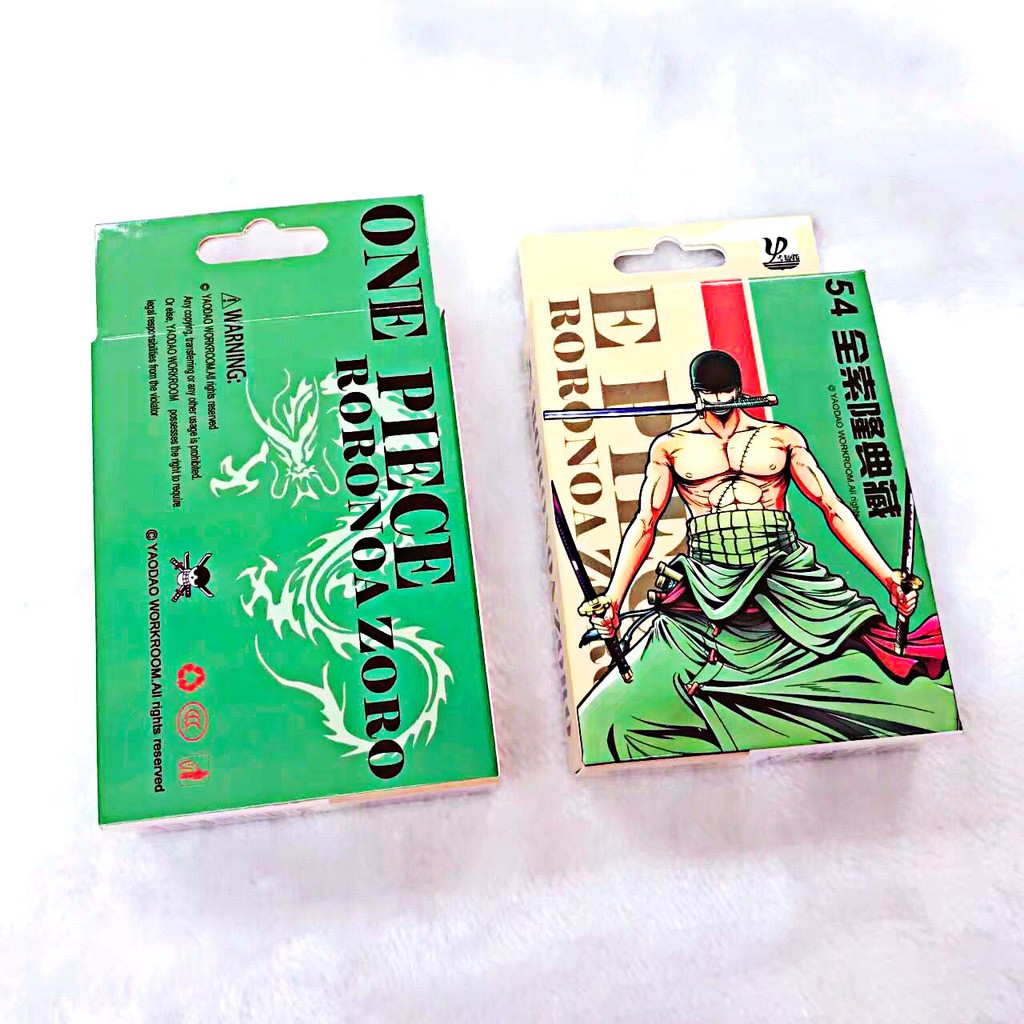 Bộ bài Tây anime Zoro onepiece Wanted Truy Nã,Rozo,luffy,chopper , bộ Tú 54 lá in hình anime manga dễ thương si