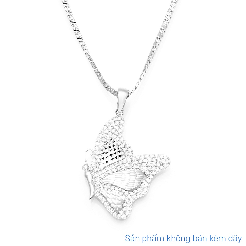 Mặt dây chuyền bạc nữ AVA đính đá mạ vàng trắng AVJ.P000024.00