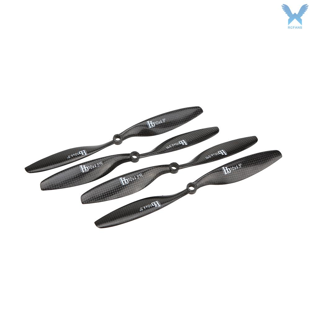 2 Pairs HJ Carbon Fiber 1045 10 * 4.5" CW CCW Propellers Prop for F450 F500 F550 RC QuadCopter MultiCopter RC Accessories[rc]