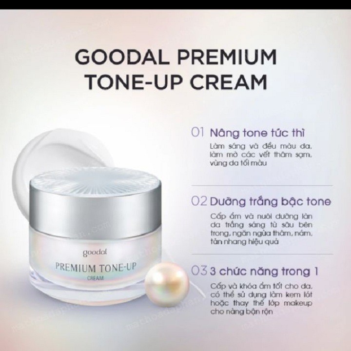 Kem ốc sên dưỡng trắng Goodal Premium Snail Tone Up - mỹ phẩm Yumi Beauty