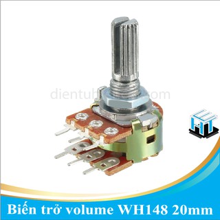 1 cái Biến trở volume / Chiết áp đôi WH148 dài 20mm