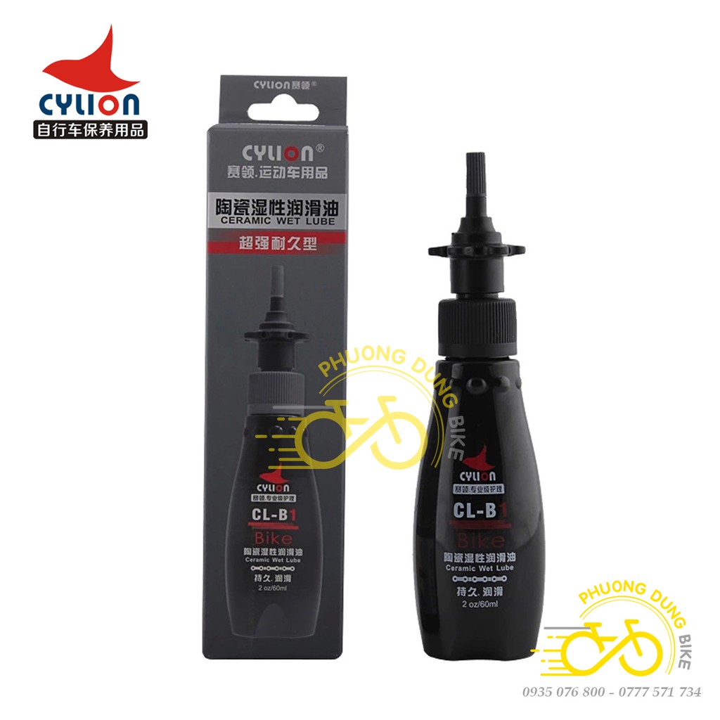 Dầu nhớt tra sên xích líp xe đạp CYLION CERAMIC WET LUBE 60ml