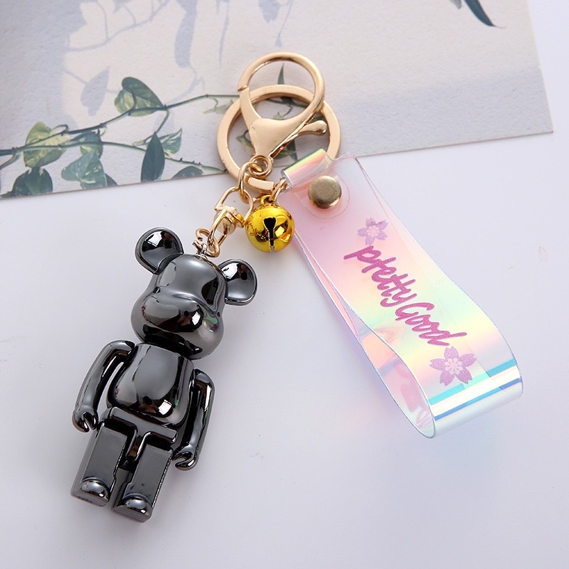 Móc Khóa Cute KOBI Cao Cấp, Hình Gấu Hàn Quốc Mạ Vàng Bạc Hot Trend Tiktok. Móc Khóa Phụ Kiện Túi Xách