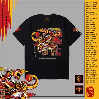 Áo thun Teeworld TW x Vietnamese Warrior - Trung Sisters - Hai Bà Trưng Nam Nữ Trắng Đen Form Rộng Unisex