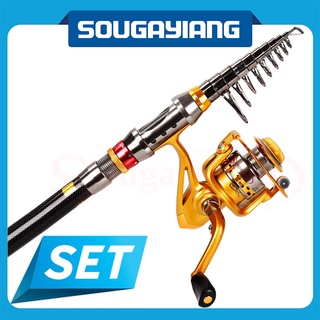 Sougayilang Spinning Fishing Rod Combos Fishing Rod and Reel Set
