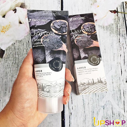 SỮA RỬA MẶT THAN HOẠT TÍNH 3W CLINIC CHARCOAL CLEANSING FOAM 100ml -HÀNG CHÍNH HÃNG CS39