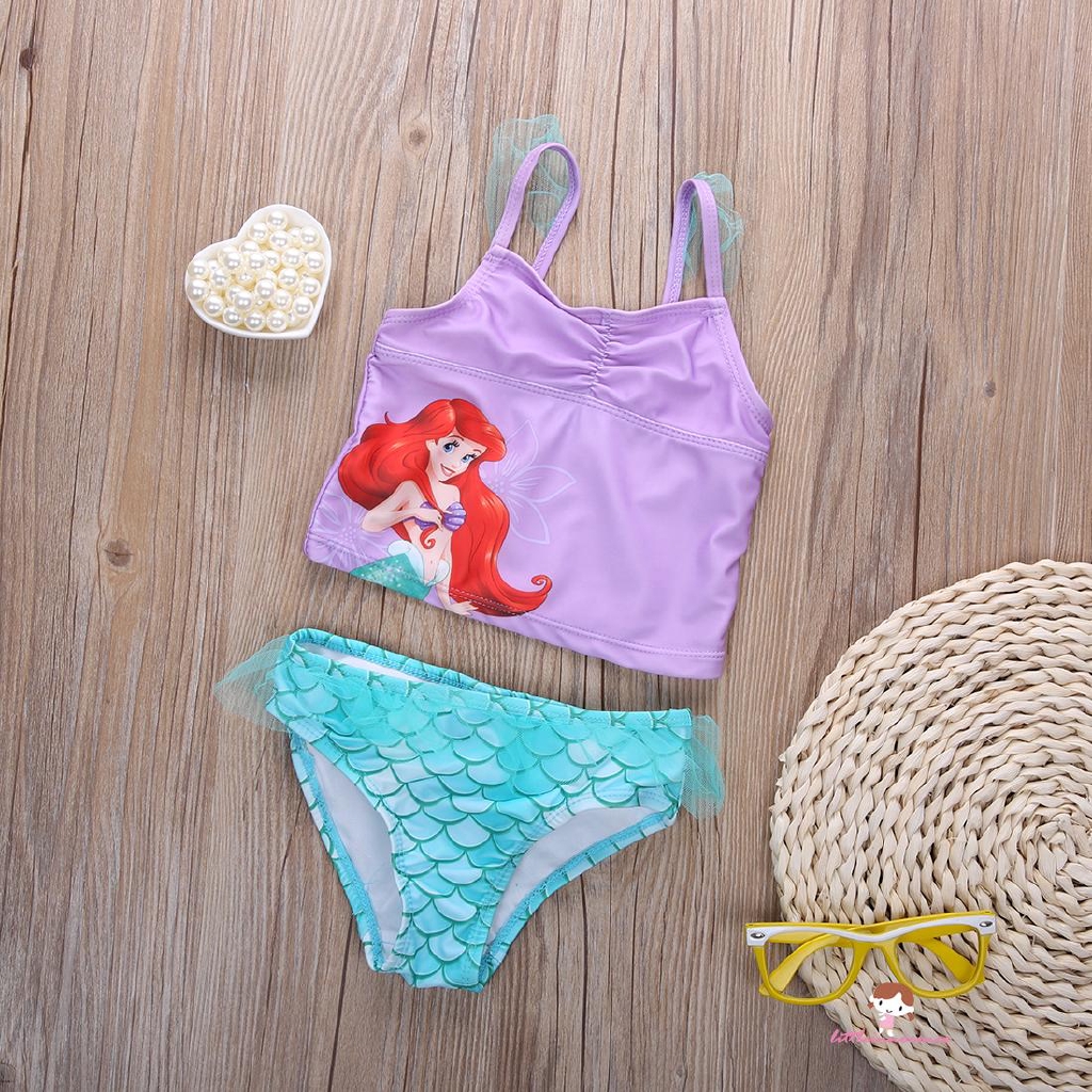 ❤XZQ-2-6Y Kids Girl Mermaid Bikini Tankini Set Swimwear Swimsuit Swimming Bathing Suit