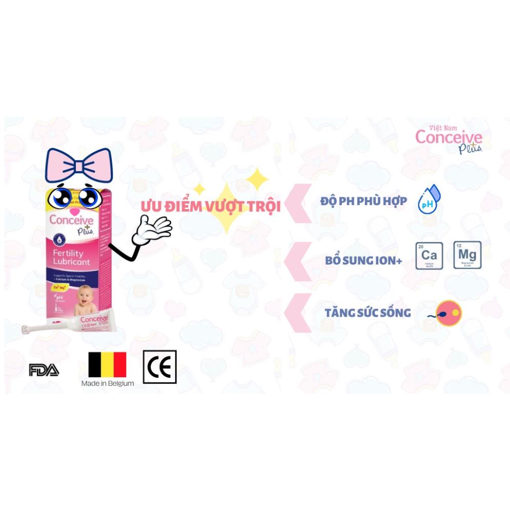 Gel Hỗ Trợ Sức Khỏe Conceive Plus Cho Nam Nữ - Tăng Khả Năng Của &quot;Tinh Binh&quot; - Giảm Khô Cho Phụ Nữ