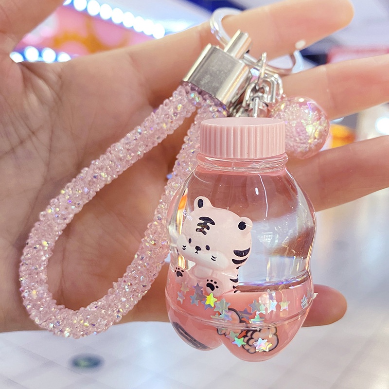 Móc Khóa acrylic Hình Chú Hổ Nhỏ Lấp Lánh