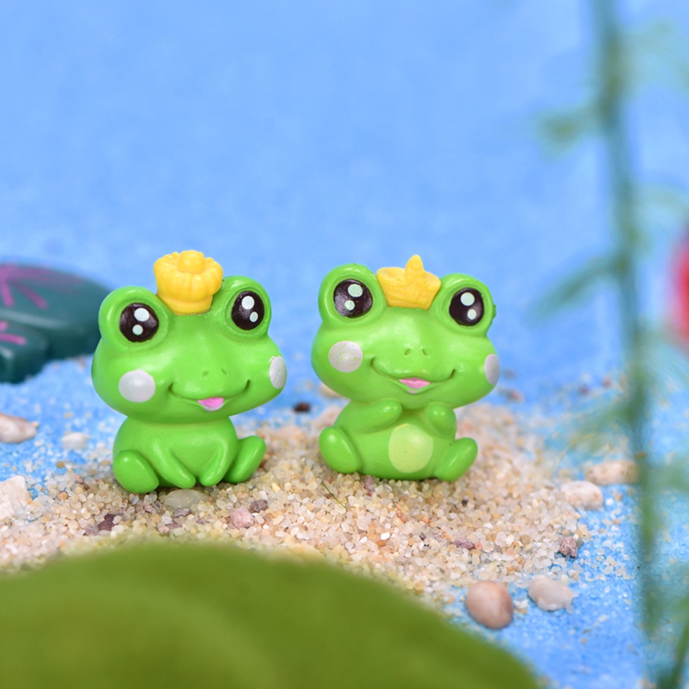 【SPP】6Pcs/Set Mini Frog Figurine Mold Garden Bonsai Micro Landscape Home Ornaments