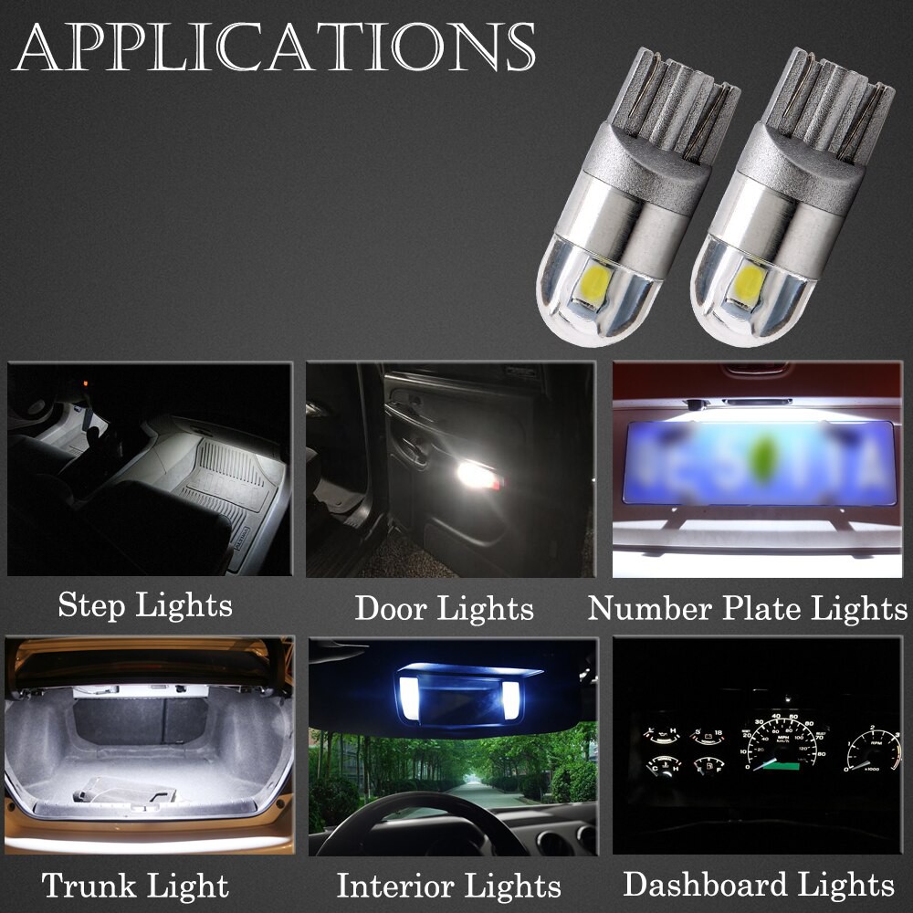 [Mới] Bóng Đèn Led Bulb Demi, Đèn Mặt Đồng Hồ Xe Máy, Light Sương Mù, Xi Nhan Ô Tô T10 2 SMD 3030 COB 12V Cao Cấp