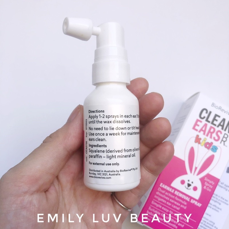 [Date 2025] Xịt ráy tai Clean Ears Úc 30ml