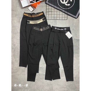 Quần baggy lỡ 💖freeship💖 quần bom lỡ cạp chữ hot hit chất umi siêu đẹp vải co giãn - sp18