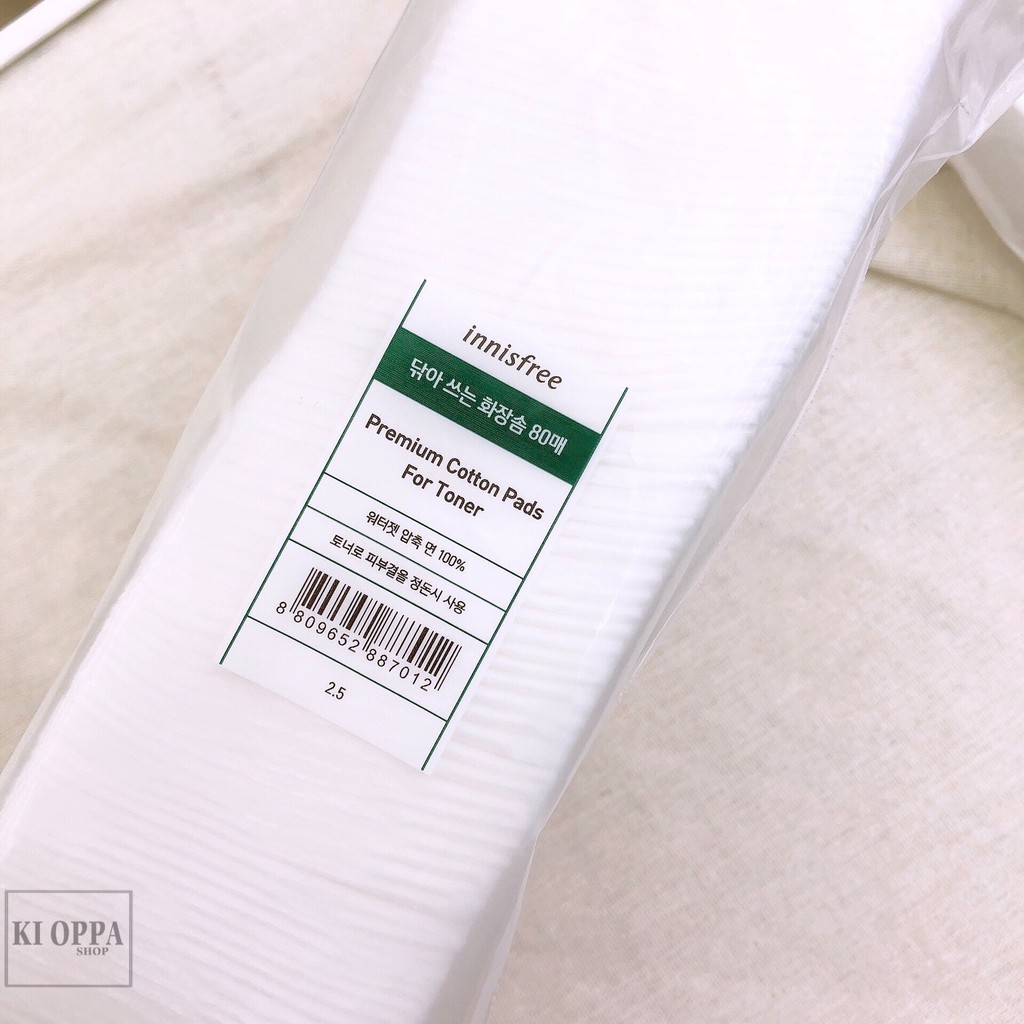 Bông tẩy trang innisfree [ Premium Cotton Pads, 5 Layers Cleansing Cotton Pads, For Masking ]