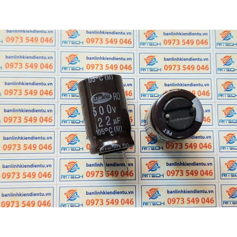 [ combo 5 chiếc ] TỤ HÓA 22UF 500V 25X16mm ( chính hãng )