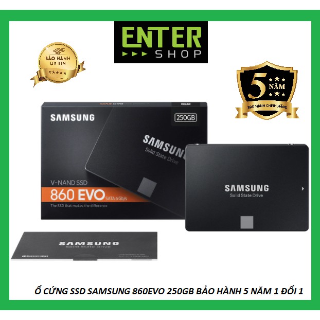 Ổ cứng SSD Samsung 860 Evo 250Gb, 500gb bảo hành 5 năm new chính hãng nguyên seal
