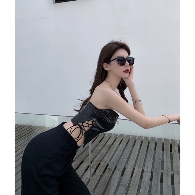 ÁO DA CÚP NGỰC ĐAN DÂY SEXY ULZZANG
