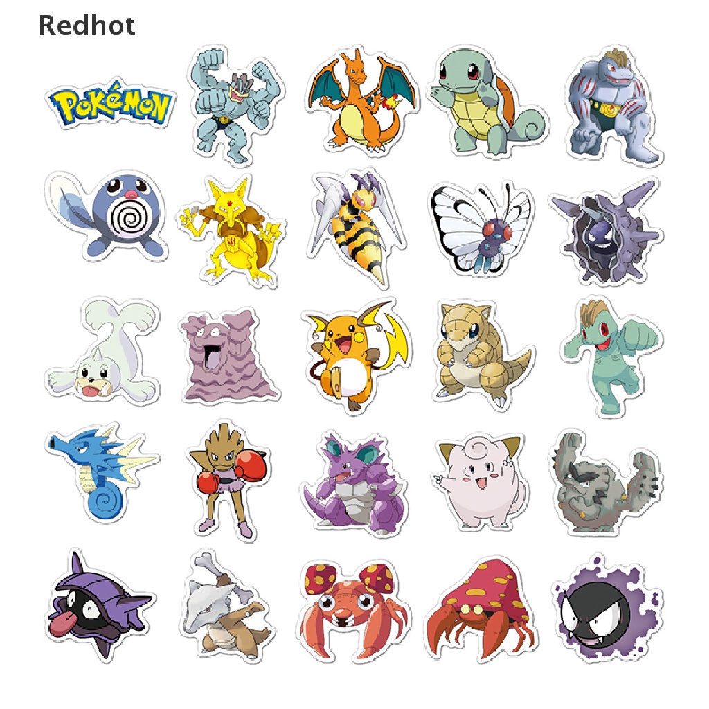 Bộ 100 Sticker Hoạt Hình Pokemon Trang Trí Xe Đạp